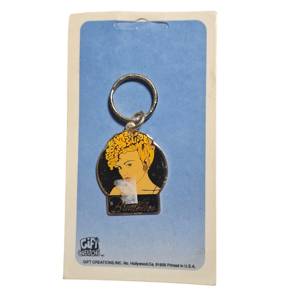 Vintage 1990 Madonna Breathless Mahoney Dick Tracy Keychain Gift Creations USA